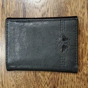 Mens Dockers black logo embossed trifold wallet